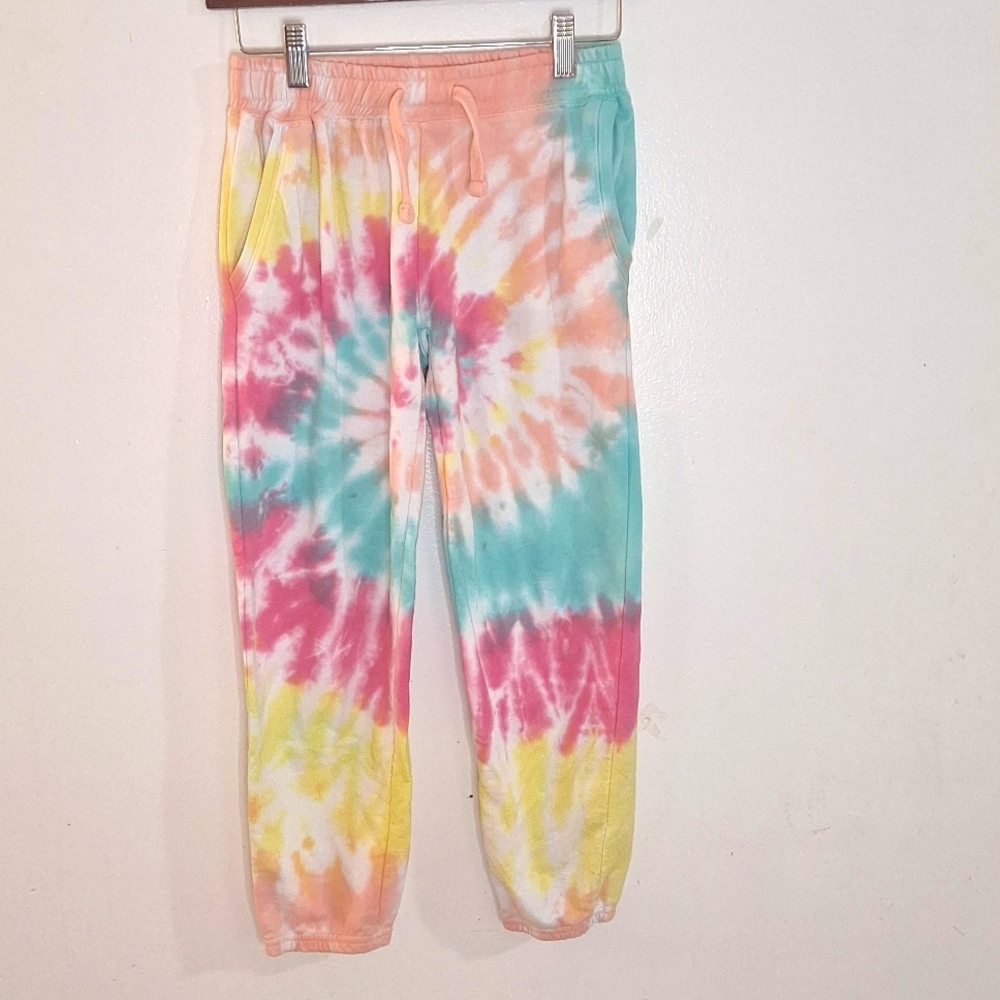 Girl's Multi Colored Tie Dye Sweatpants